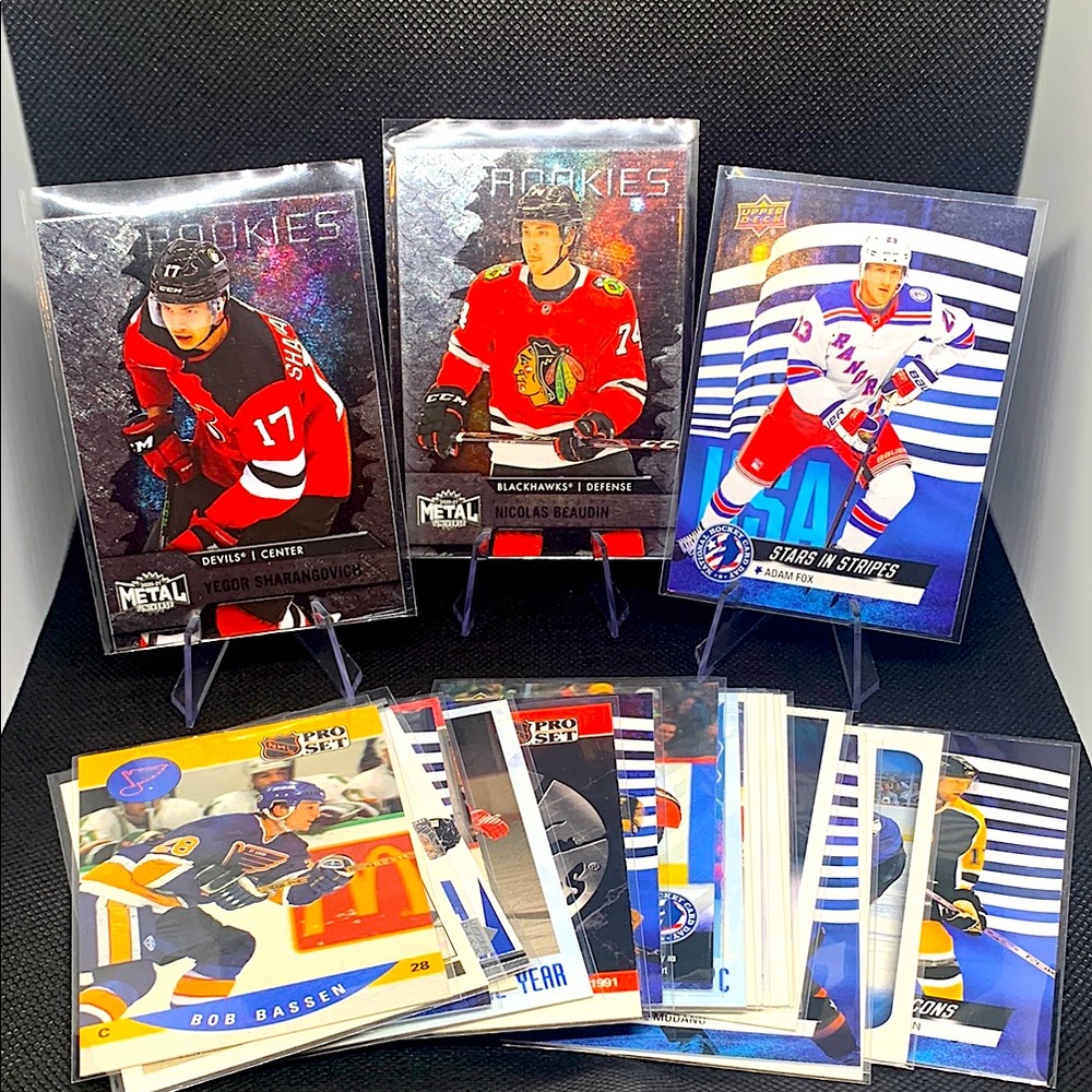 NHL Hockey Trading 21 Card Lot Rookies Hall of Fame Players Perfect Condition